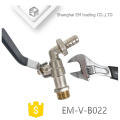 EM-V-B022 High quality steel handle brass bibcock Stainless steel hose connection tap